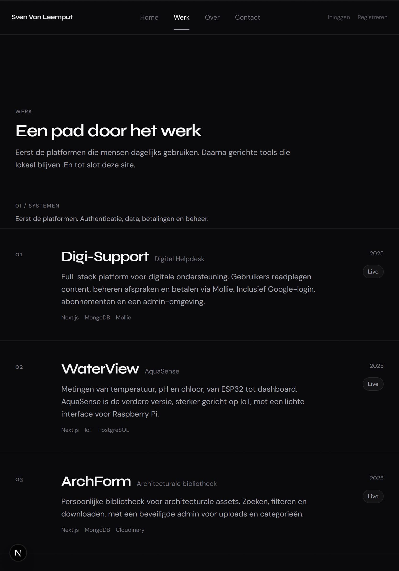 vanleemputsven.be op iPad